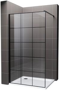 Hagser Agatha sprchová zástěna walk-in 100 cm černá matný/průhledné sklo HGR11000022
