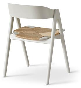 Béžová jídelní židle z bukového dřeva s ratanovým sedákem Findahl by Hammel Mette