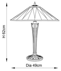 Endon 64045 - Stolní lampa Tiffany DARK STAR 2xE27/60W/230V pr. 49 cm