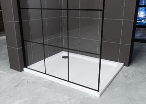 Hagser Agatha sprchová zástěna walk-in 120 cm černá matný/průhledné sklo HGR13000022