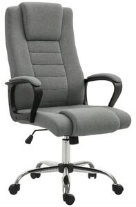 HOMCOM Manažerská ergonomická kancelářská židle s látkovým potahem, výškově nastavitelná, tmavě šedá | Aosom