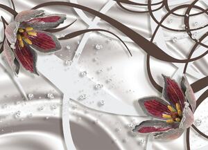 Malvis ® Tapeta Květy abstraktní Vel. (šířka x výška): 144 x 105 cm