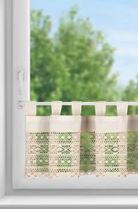 KRÁTKÁ ZÁCLONA NA POUTKÁCH MADDELINE 150X35 CM SVĚTLEBÉŽOVÁ BS