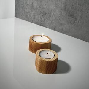 Wooden Mooden Zajímavé a minimalistické dřevěné svícny na čajové svíčky Velikost: Pro čajovou svíčku s průměrem do 40 mm, Materiál: Jasan, Výška: 3,5 cm