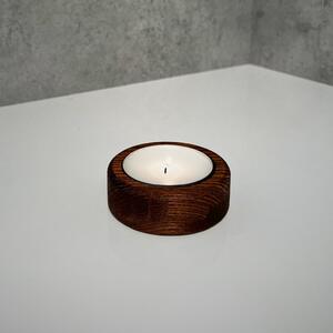 Wooden Mooden Dřevěný svícen na čajové svíčky Materiál: Mořený jasan