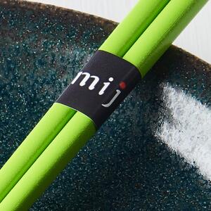 Made in Japan (MIJ) Základní Zelené Lakované Hůlky z přírodního dřeva