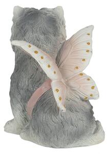 Dekorace psa s motýlími křídly – 11x10x13 cm