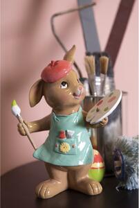 Dekorace králíka s malířskou paletou – 16x10x21 cm