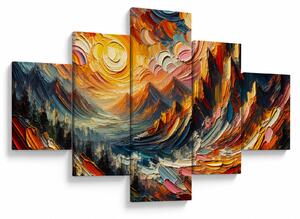 Obraz - Hory zalité sluncem (125x70 cm)