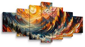 Obraz - Hory zalité sluncem (210x100 cm)