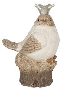 Dekorace ptáček s korunkou – 14x9x19 cm