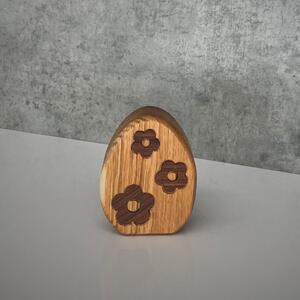 Wooden Mooden Dřevěná velikonoční vajíčka z dubu a amerického ořechu Vzor: 2