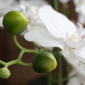 MF Umělá rostlina Orchidej (50cm) - bílá