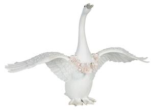 Dekorativní bílá labuť – 40x16x27 cm