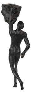Dekorativní soška člověk s košem – 9x9x32 cm