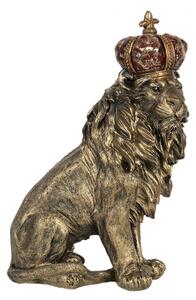 Dekorační soška Lev s korunou – 25x13x38 cm