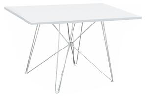 KONDELA Jídelní stůl, MDF / bílá / HG lesk, 120x80 cm, ARTEM