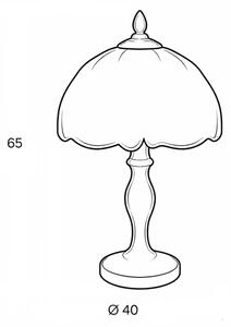 Brilagi - Tiffany vitrážová stolní lampa JUNGLE 1xE27/60W/230V