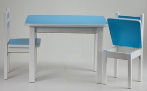 Stůl a dvě židličky ST1 modro-bílá
