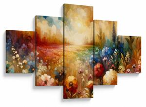Obraz - Pestrobarevná louka (125x70 cm)