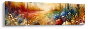 Obraz - Pestrobarevná louka (170x50 cm)