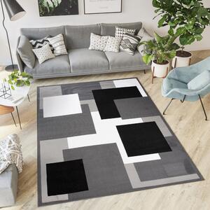 Makro Abra Moderní kusový koberec CHEAP T968A tmavě šedý Rozměr: 80x150 cm