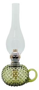 Sklárna Častolovice - Petrolejová lampa Ema - Hobnail - Ananas - lesní zelená ucho