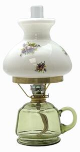 Sklárna Častolovice - Petrolejová lampa Lucie - lesní zelená - komplet 3