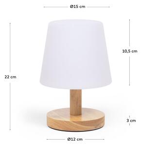LED stmívatelná stolní lampa v přírodní barvě (výška 22 cm) Ambar – Kave Home