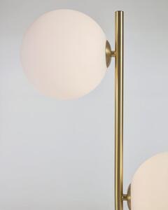 Stojací lampa v zeleno-zlaté barvě se skleněným stínidlem (výška 161 cm) Lonela – Kave Home