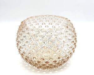 Sklárna Častolovice - Váza 18cm - Hobnail - Ananas - meruňková