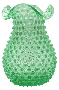 Sklárna Častolovice - Váza 21cm - Hobnail – Ananas – uranový beryl