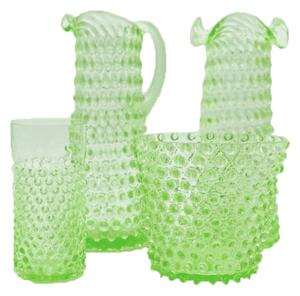 Sklárna Častolovice - Džbán 1,2l - Hobnail – Ananas – uranová zeleň