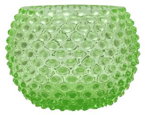 Sklárna Častolovice - Váza 18cm - Hobnail – Ananas - uranová zeleň