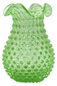 Sklárna Častolovice - Váza 21cm - Hobnail – Ananas – uranová zeleň