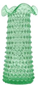 Sklárna Častolovice - Váza 28cm - Hobnail – Ananas – uranový beryl