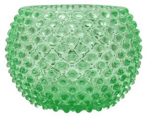 Sklárna Častolovice - Váza 18cm - Hobnail – Ananas - uranový beryl