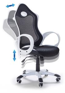 Kancelářská židle Isit (černé s bílými područkami). 1011164