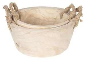 Sada 2 dřevěných košíků/ misek – 36x16 cm
