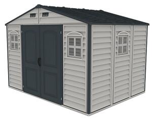 WoodSide Plus Zahradní domek 233 x 325 x 240 cm, vinylový, šedá/antracit DURAMAX 30227