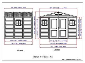 WoodSide Plus Zahradní domek 233 x 325 x 240 cm, vinylový, šedá/antracit DURAMAX 30227