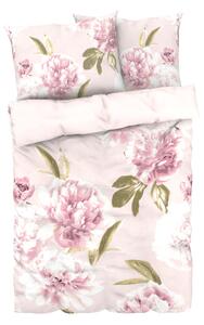 Livarno home Ložní povlečení Renforcé, 240 x 220 cm, 70 x 90 cm (květiny / světle růžová) (100384084005)