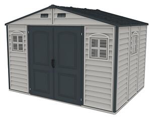 WoodSide Plus Zahradní domek 233 x 325 x 240 cm, vinylový, šedá/antracit DURAMAX 30227