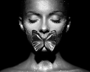 Malvis ® Tapeta Dívka s motýlem Vel. (šířka x výška): 144 x 105 cm