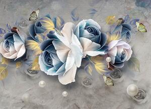 Malvis ® Tapeta Růže a motýl Vel. (šířka x výška): 144 x 105 cm