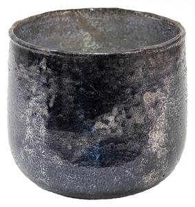 Skleněná čajová svíčka Houder Grey 13*12 cm – 13x12 cm