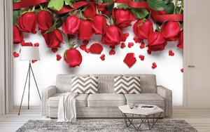 Malvis ® Tapeta Rudé růže Vel. (šířka x výška): 288 x 200 cm