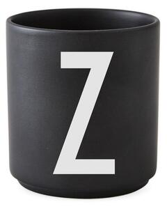 Černý porcelánový hrnek Design Letters Alphabet Z, 250 ml