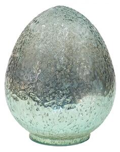 Modro-zelené dekorativní skleněné vejce – 13x13x19 cm