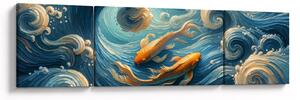 Obraz - Zlaté rybky (170x50 cm)